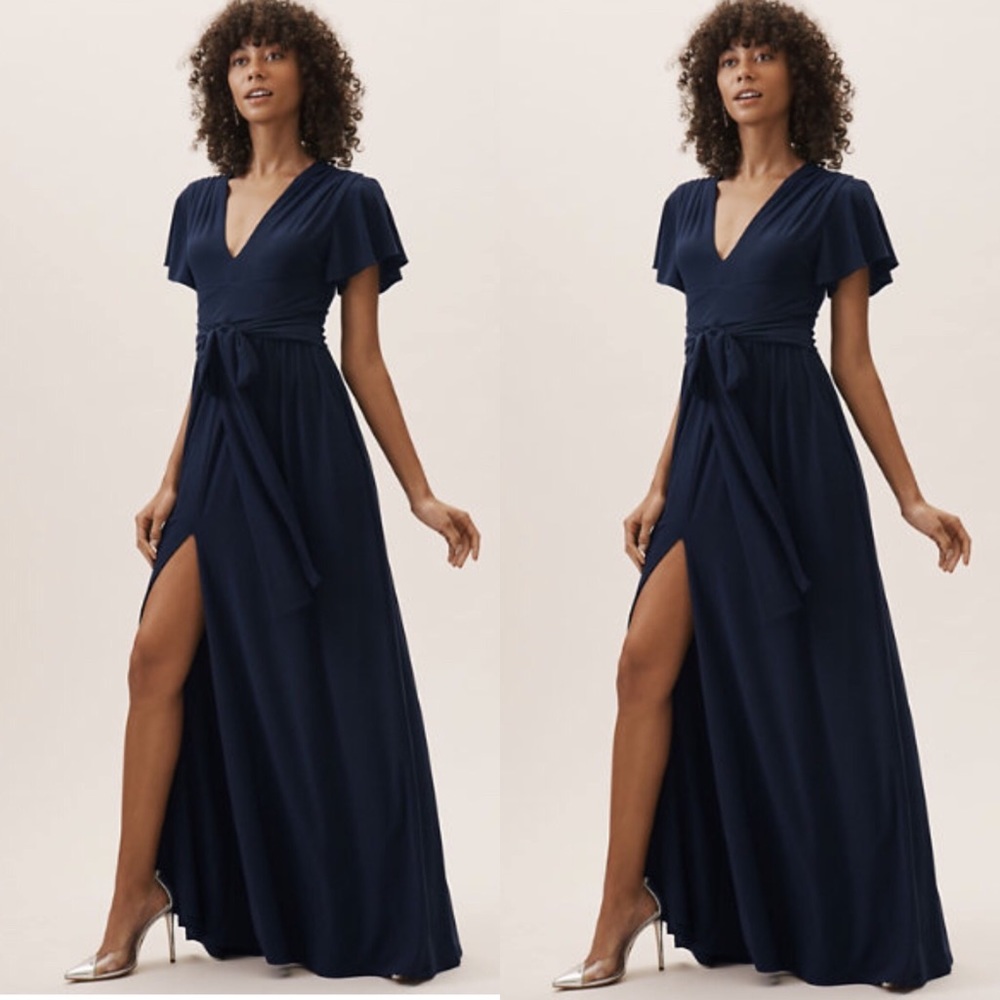 Anthropologie x BHLDN Mendoza Dress in Navy